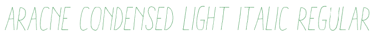 Aracne Condensed Light Italic Regular